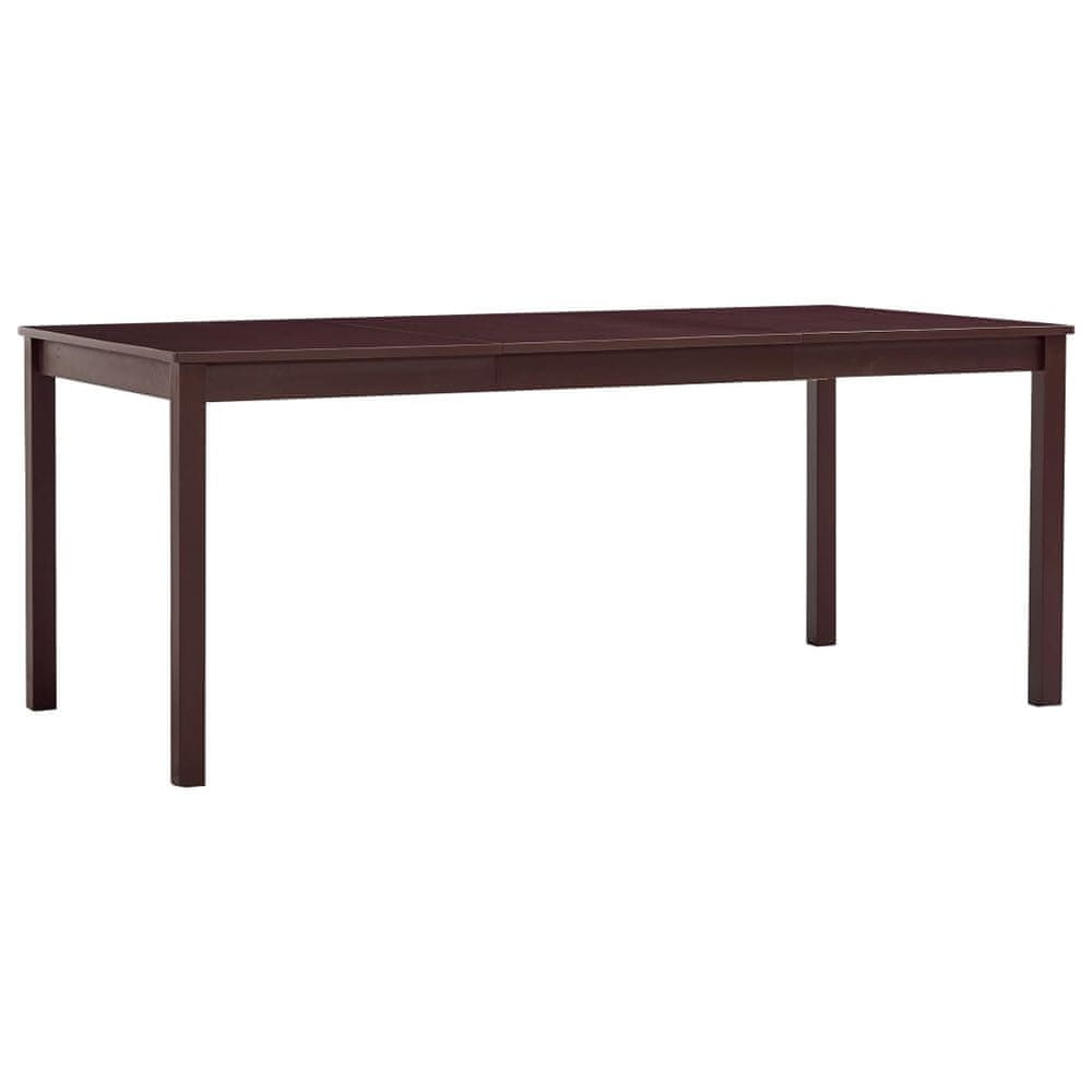 Petromila vidaXL Jedálenský stôl, tmavohnedý 180x90x73 cm, borovicové drevo